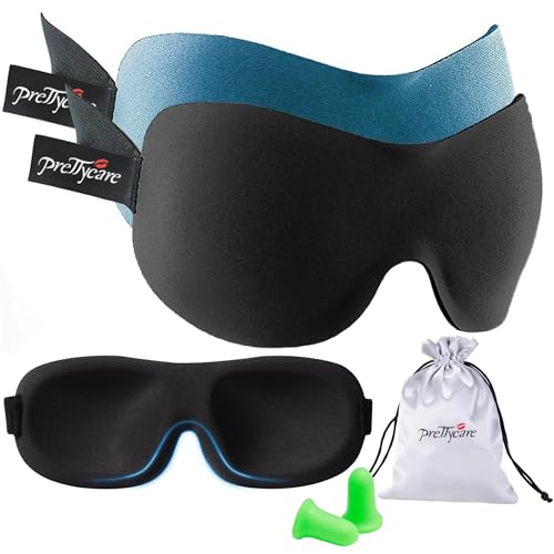 PrettyCare 3D Sleep Mask 2 Pack,Eye Mask for Side Sleeper 3D Contoured Sleeping Mask Blackout Out...