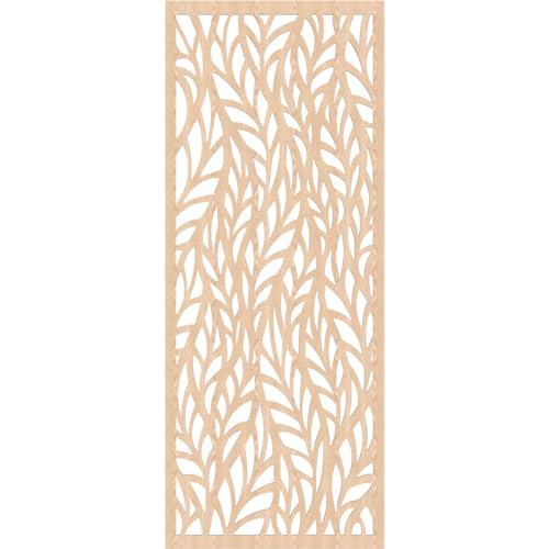Image of Ortonville Decorative Pierced Fretwork Wood Wall Panels, 29 3 /8 inchW x 74 3 /8 inchH x 1 /4 inchT, Red Oak