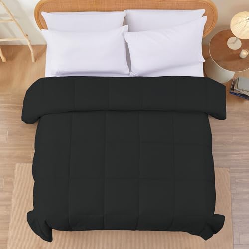 Image of Modern Threads Down Alternative Reversible Comforter Black /Silver Twin