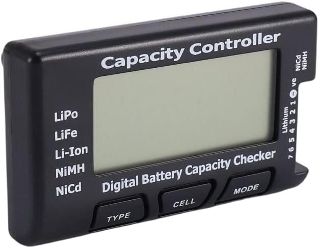 2X 2.1" RC Cell Meter 7 Digital Battery Capacity Checker/Controller for NiCd/NiMH/LiPo/Life/Li Ion| | - - (Color: Pinkish Grey)
