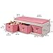 Badger Basket Kids’ Storage Bench with Cushion - Toy Organizer with 3 Removable Bins, Faux Leather Seat, Durable Wood Frame - Storage Bench with Seating for Playroom or Bedroom - White/Pink