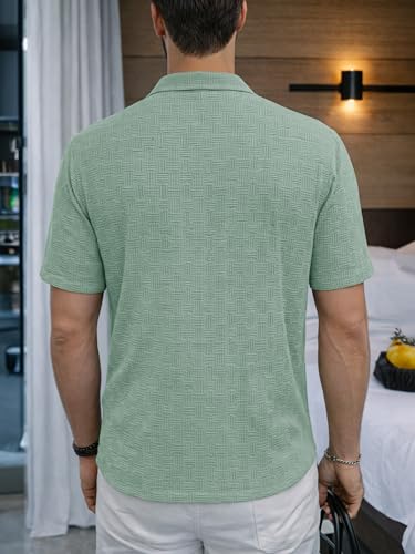 Image of Noble Monk Men's Solid Casual Shirt | Half Sleeve | Regular Fit | Polo Shirt for Men