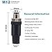 Lonlonty 4 Pcs 12mm 4 Pin Thread Male Socket Panel Aviation Wire Connector IP67 M12 4 Pin Circular Black Rubber Connector