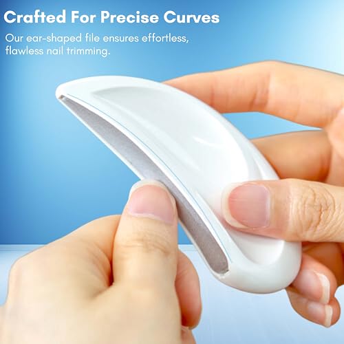 Beauté Secrets Nail Filer and Buffer, Professional Ear-Shaped Nail File with Round Blade for Effortless Nail Care and Precision Nail Buffer - Image 3