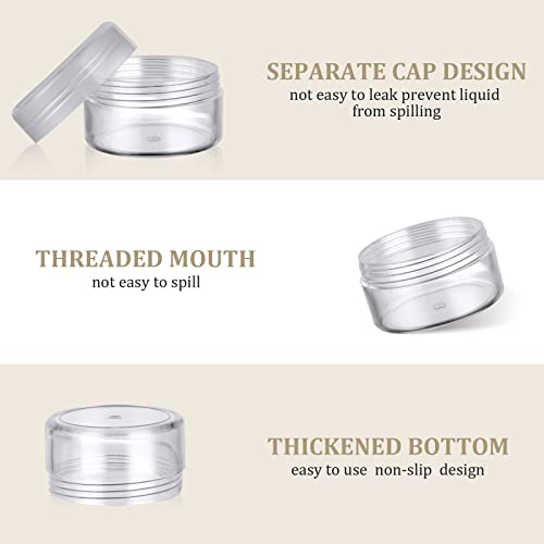 Flintronic Plastic Cosmetic Jar*24, Transparent & Visible Sample Container Jar - Image 3