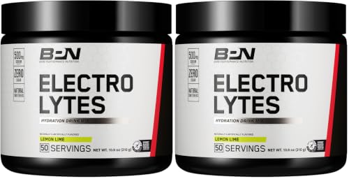 Image of BARE PERFORMANCE NUTRITION BPN Electrolytes Hydration Drink Mix | Sugar Free Electrolyte Powder | 500mg Sodium per Serving | Naturally Sweetened | Lemon Lime, 50 Servings (Pack of 2)