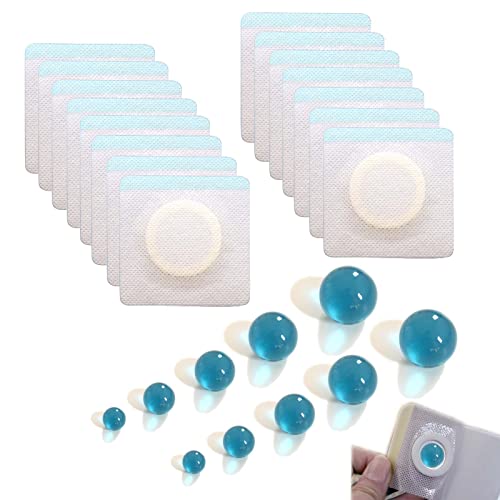 IKJNMLP 10 PC Round Ball-shaped Belly Button Plug Belly Button Shaper Post Tummy(5 Different Sizes) and 15 pc Breathable Belly Button Patch