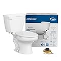 PROFLO PFCT301HE Complete 1.28 GPF Two Piece Elongated Toilet with Left Hand Lever - 15-3/4" Tall Bowl - White