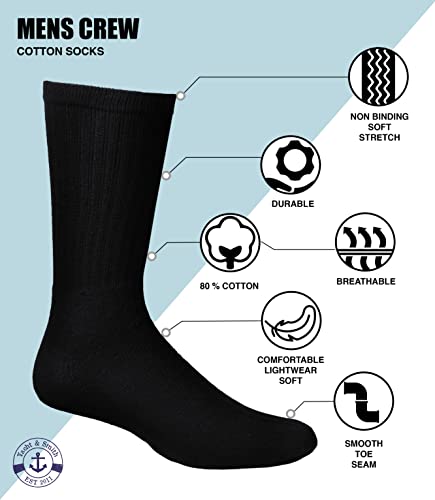 Yacht & Smith 24 PAIRS Mens & Womens Wholesale Bulk Sports Crew, Athletic Case Pairs Socks, by SOCKS'NBULK2