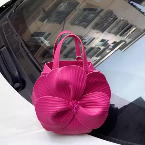 Image of Mini Flower Evening Purse Floral Clutch Purses for Women PU Leather Evening Handbag with Chain Wedding Party Prom