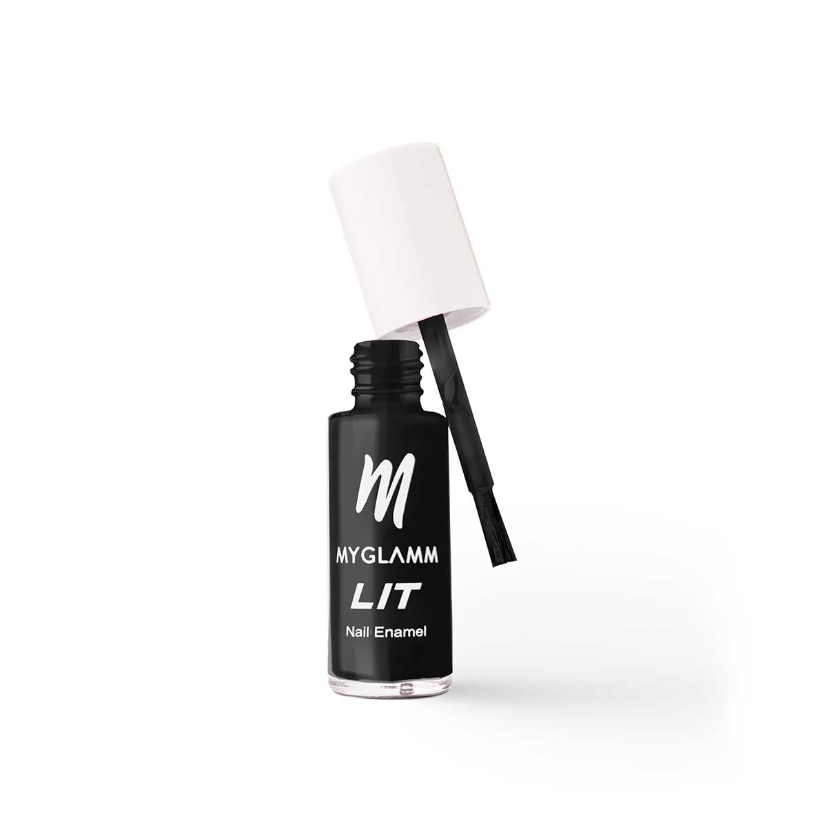MyGlamm LIT Nail Enamel - Bold Glamm - Bussin’ (Black Shade) | Chip Resistant, Long Lasting, High Shine Glossy Nail Polish (7ml)-image-44