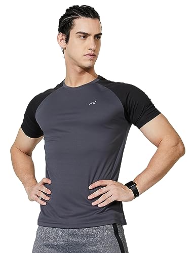 Image of Amazon Brand - Symbol Men's Active Regular Fit T-Shirt (SYSP-02 Coal Grey M)