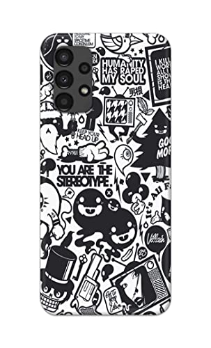 Image of Printed Hard Back Cover Case for Samsung Galaxy A13 4G Back Cover (Mixed Cartoon) -702