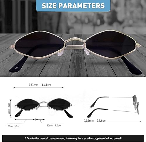 Image of IFLASH Retro Diamond Shape Sunglasses For Men & Women