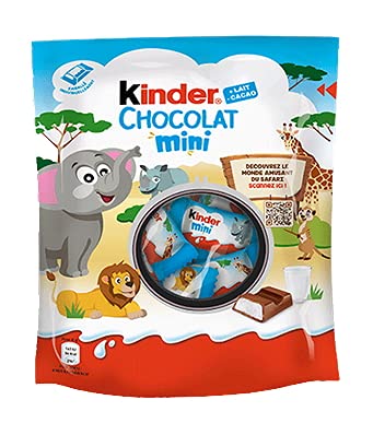 KINDER Chocolat Mini - Mini Barres chocolatées fourrées au lait 120g - Le paquet de 120g.