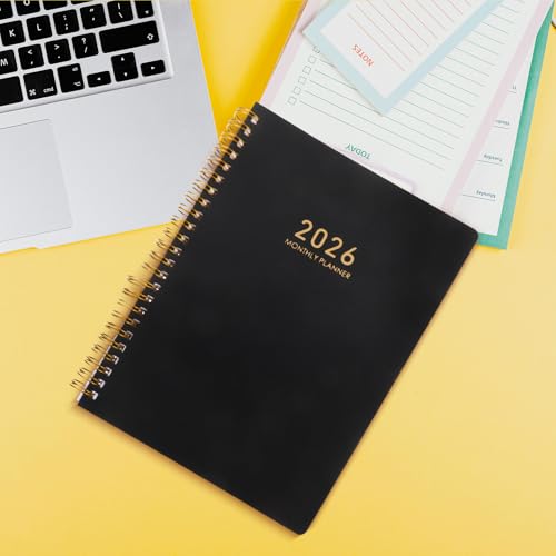 LALAFINA Agenda Scolaire A5 2026, Calendrier des Rendez-vous, Planificateur à Double Fil, Couverture Rigide Noire, Papier Épais, Jan 2026 Dec 2026, pour Professionnels et Enseignants – vue 7