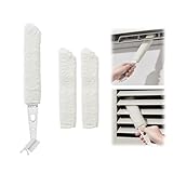 エアコンブラシ【3点セット】隙間ブラシ エアコン掃除ブラシ エアコンフィンコーム 全長30cm 繰り返し使用 取り替え用 ポータブル 軽量 除菌 節電対策 掃除道具 隙間掃除 水筒用 死角用 キッチン トイレ掃除用 エアコン掃除グッズ（白）