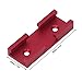 T Track Intersection Parts, Aluminum Alloy Woodworking Track Connector, 4PCS T Track Chute Kit with smoothness Outer layer, Compact and Portable for Carpenter, Woodworking Tools (Red)