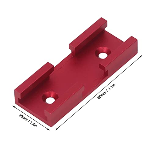 Spacnana T Track Intersection Kit for Woodworking Double Cut Jig Universal T Tracks with Predrilled Mounting Holes, 80mm Length, Red - Image 4