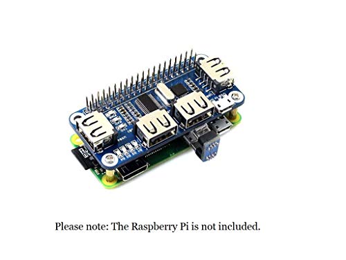 Waveshare 4 Port USB HUB HAT Compatible with USB2.0 1.1 For Raspberry Pi Zero A+ B B+ 2 3 Model B Serial Debugging, USB… - Afbeelding 5