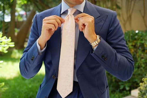 Image of OTAA Floral Necktie Casual Ties for Men - Perfect Neck Tie for Groomsmen Wedding Ties or Formal Occasions