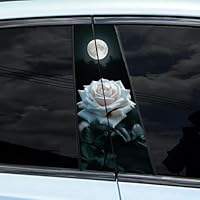 Voroly Lot De 2 Autocollants Réfléchissants En Vinyle Pour Pare-chocs De Voiture - Motif Léopard - 29 X 8,1 Cm (blanc