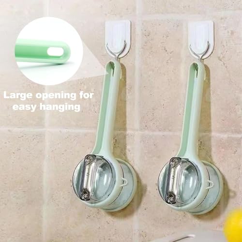 Image of Stainless Steel Julienne Vegetable Peeler Multi-Functional Fruit & Veggie Shredder Slicer and Grater for Potatoes, Carrots, Cucumbers (Peeler with Catcher)