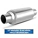 2.5 Inch Inside Inlet Muffler, AUTOSAVER88 Universal Stainless Steel Welded Muffler Deep Sound for Cars, 14