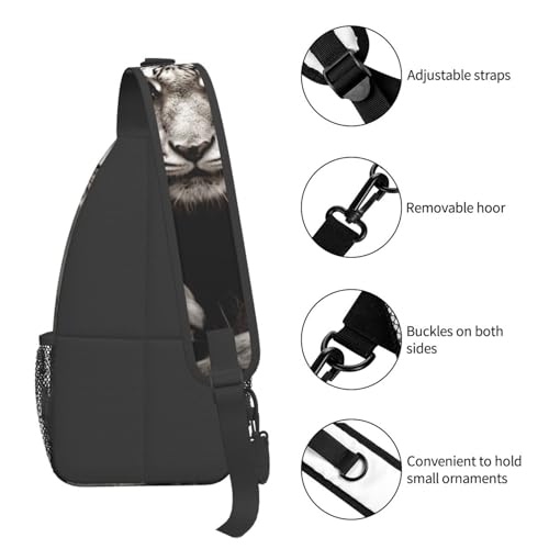 Bolso Cruzado Diagonal Negro para Hombre y Mujer miniatura 5