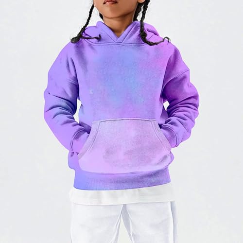 Girls' Tie Dye Sweatshirt Gradient Color Oversized Hoodies Y2K Streetwear Pullover Tops Kids Fashion Casual School Clothes3