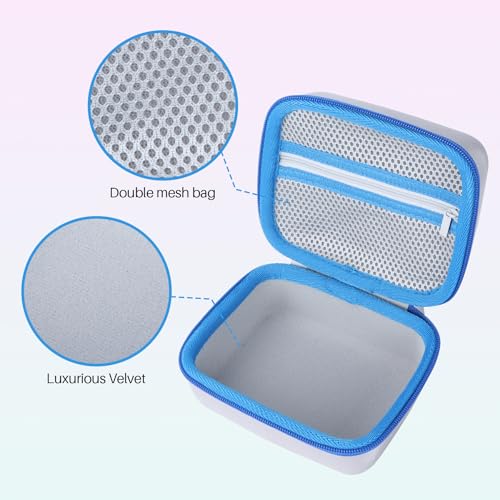 Image of Lebakort Hard Carry Case Compatible with Nelko Photo Printer, PP01 / PP03 Color Mini Portable Printer, Travel Portable Storage Bag (Grey + Blue Case)