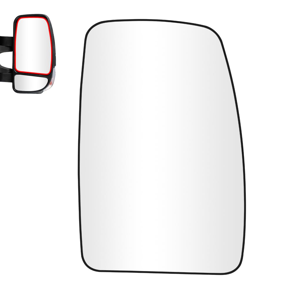 SENZEAL Verre de Rétroviseur Remplacement pour Renault Master 3 2010-2024 Opel Movano B Nissan NV400 2010-2021 Chauffant Retroviseur Extérieur (Supérieur Droit)
