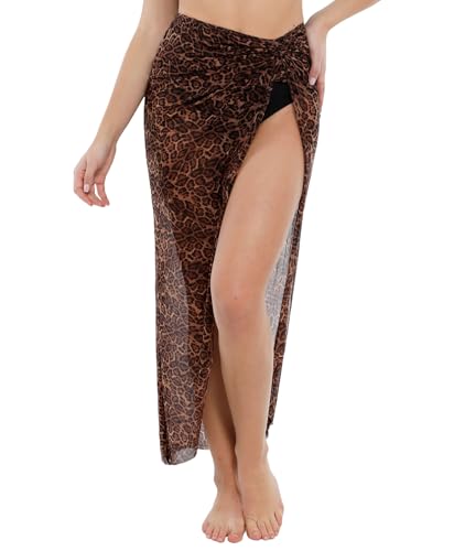 Popilush Swimsuit Coverup for Women - Mesh Swim Beach Bathing Suit Cover Ups Sarong Wraps Skirt Vacation Clothes