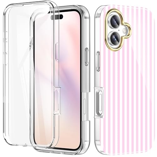 Coque iPhone 14 antichoc rose robuste pour éviter les rayures avec son écran de protection