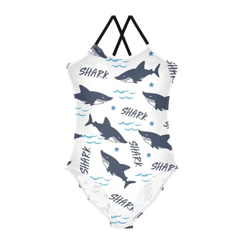 Aquatic Predators Shark Girls Swimsuit One Piece Bathing Suit for Baby Girls' Swimwear 3-10T
