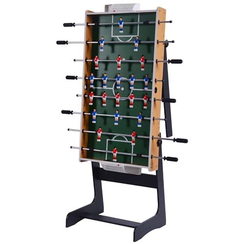 Image of RUP 4ft Foosball Table Game Soccer for Adults, Family & Kids, Vertical Folding & Space Saving Design