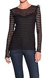 Parker Women's Carmen Long Sleeve Fitted Lace Top, Black, S