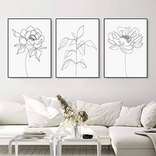 Art toile abstraite rose floral peinture murale haut de gamme pour intérieur épuré
