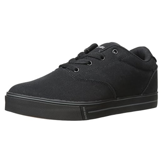 Heelys Launch-K Skate Shoe Black Canvas,8 M US Big kid