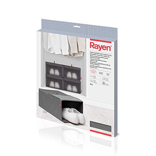 Rayen Shoe Boxes, Grey, Medidas: 23 x 34 x 16 cm