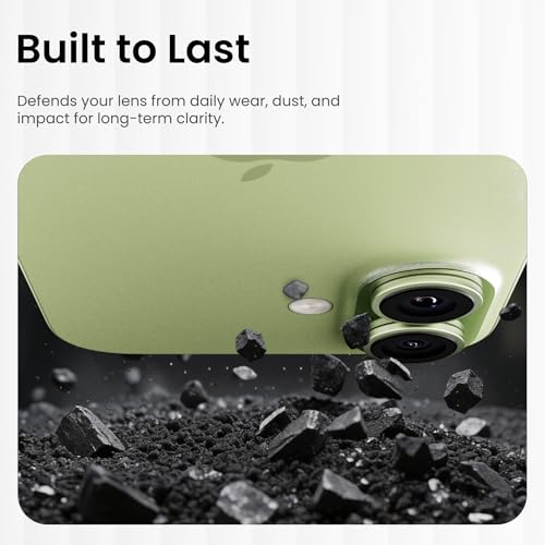Image of CASEGEAR Clear Pro Camera Lens Protector Compatible With iPhone 17 | HD Clarity | Scratch Resistant | Complete Coverage | Easy Installation | Sage