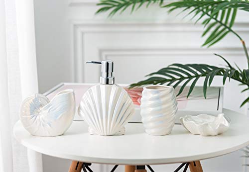 Wodlo - Seashore Bathroom Accessories Set - Complete Bath Accessory Sets Includes Soap Dispenser, Toothbrush Holder, Tumbler, Soap Dish, - Image 9