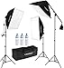 CRAPHY Professional Photo Studio Soft Box Lights Continuous Lighting Kit 3x135W 5000K Bulbs + 20"x25" Softbox + 80" Light Stand + Carrying Bag