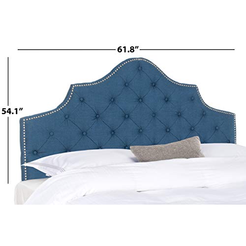 Safavieh Mercer Collection Arebelle Steel Blue Tufted Headboard (Queen) #TOP1