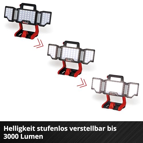 Einhell Akku-Lampe TP-CL 18/3000 Li-Solo Power X-Change (18 V, 3000 lm, schwenkbarer Leuchtkopf, klappbare Leuchtpaneele, 60 LEDs, Helligkeitsregulierung, ohne Akku)