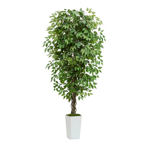 Artificial Ficus Tree 6FT Faux Plants Indoor Tall Fake Plants wit...