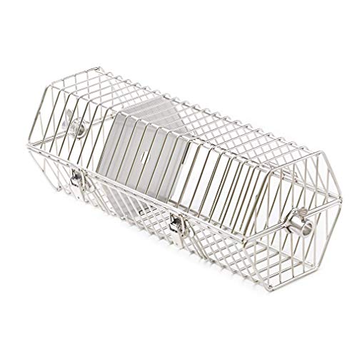 Onlyfire BRK-6041 17 inch grillmand roestvrijstalen grill rondell voor rotisserie past op alle gasgrills 40x17x15,5cm