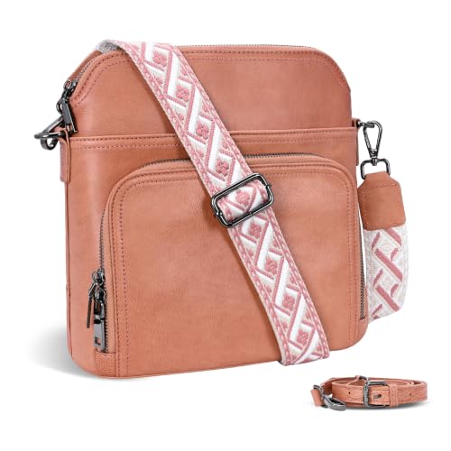 Image of Iswee Leather Crossbody Bag Women Purse and Handbag with Built in Wallet