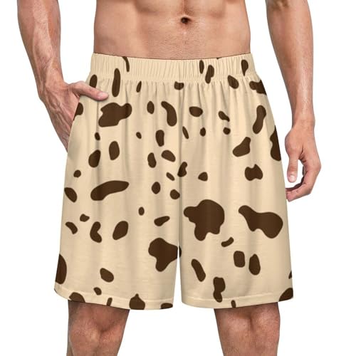 Dalmatian Dog Print Shorts Mens Beach Short Pants Elastic Waist Daily Pant Loose Trunks Hiking Bottoms