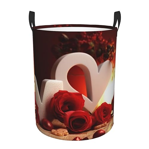 Panier à linge autonome Saint-Valentin grand format pliable - 2
